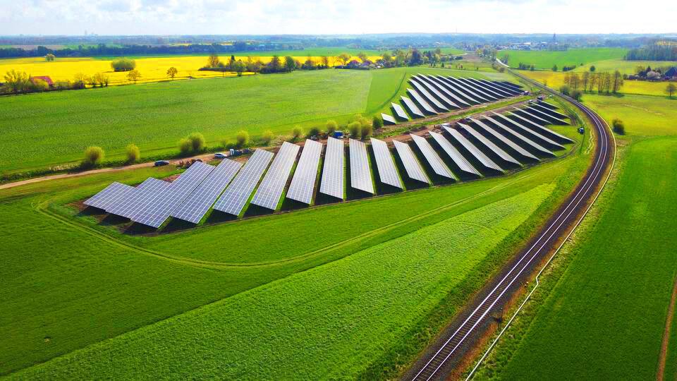 Solaranlagen auf Wiesenflächen